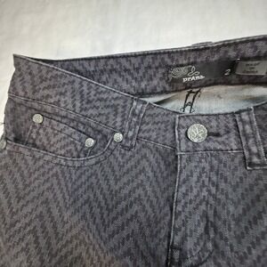 PrAna Kara Jeans sz 2 Gray Chevron Pattern, Organic Cotton Stretch‎ Denim 30x31